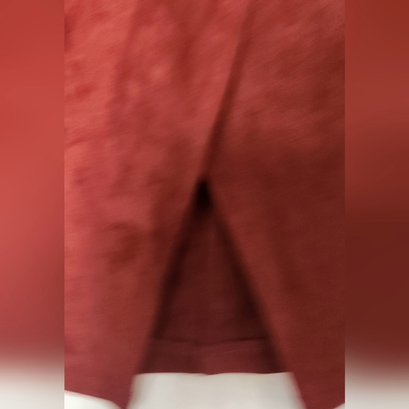 Luxurious Rust Wrap Faux Suede Skirt - Picture 3 of 7
